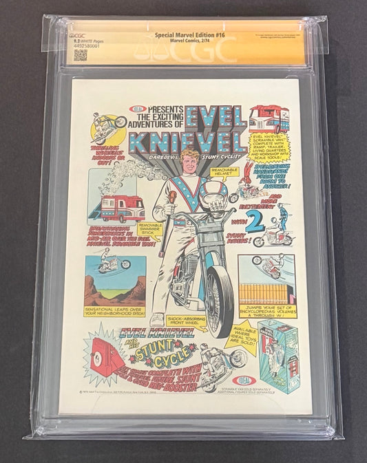 Special Marvel Edition #16 CGC 9.2 SS Signed Simu Liu Shang-Chi Marvel 1974