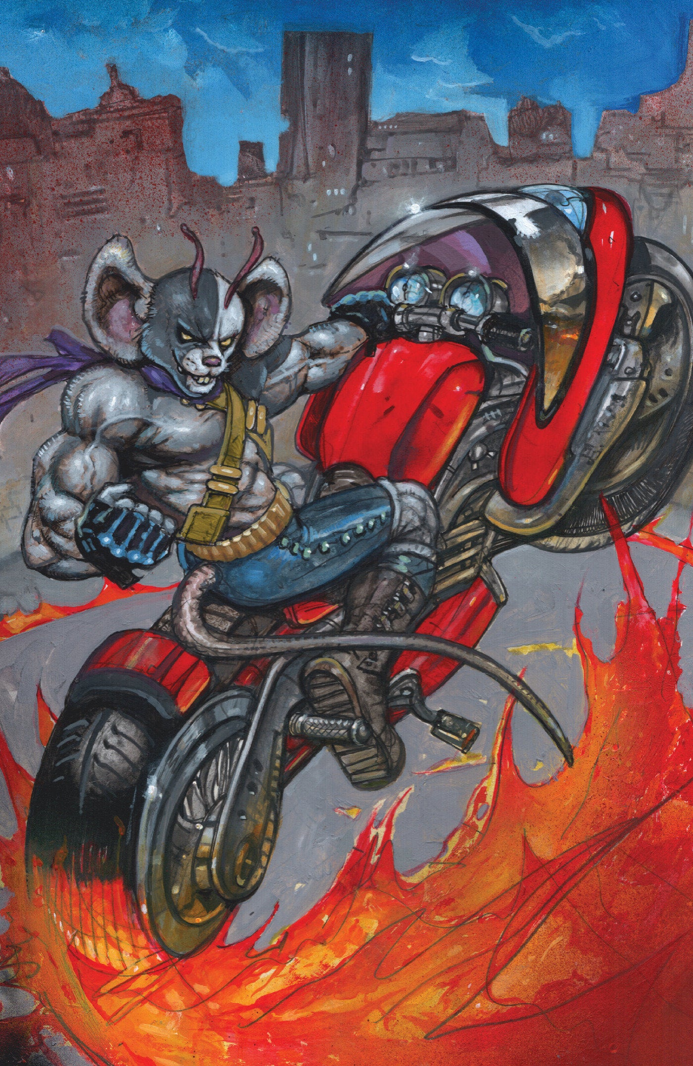 BIKER MICE FROM MARS SCORCH #1 CVR G INC 1:50 SIMON BISLEY FULL ART VAR