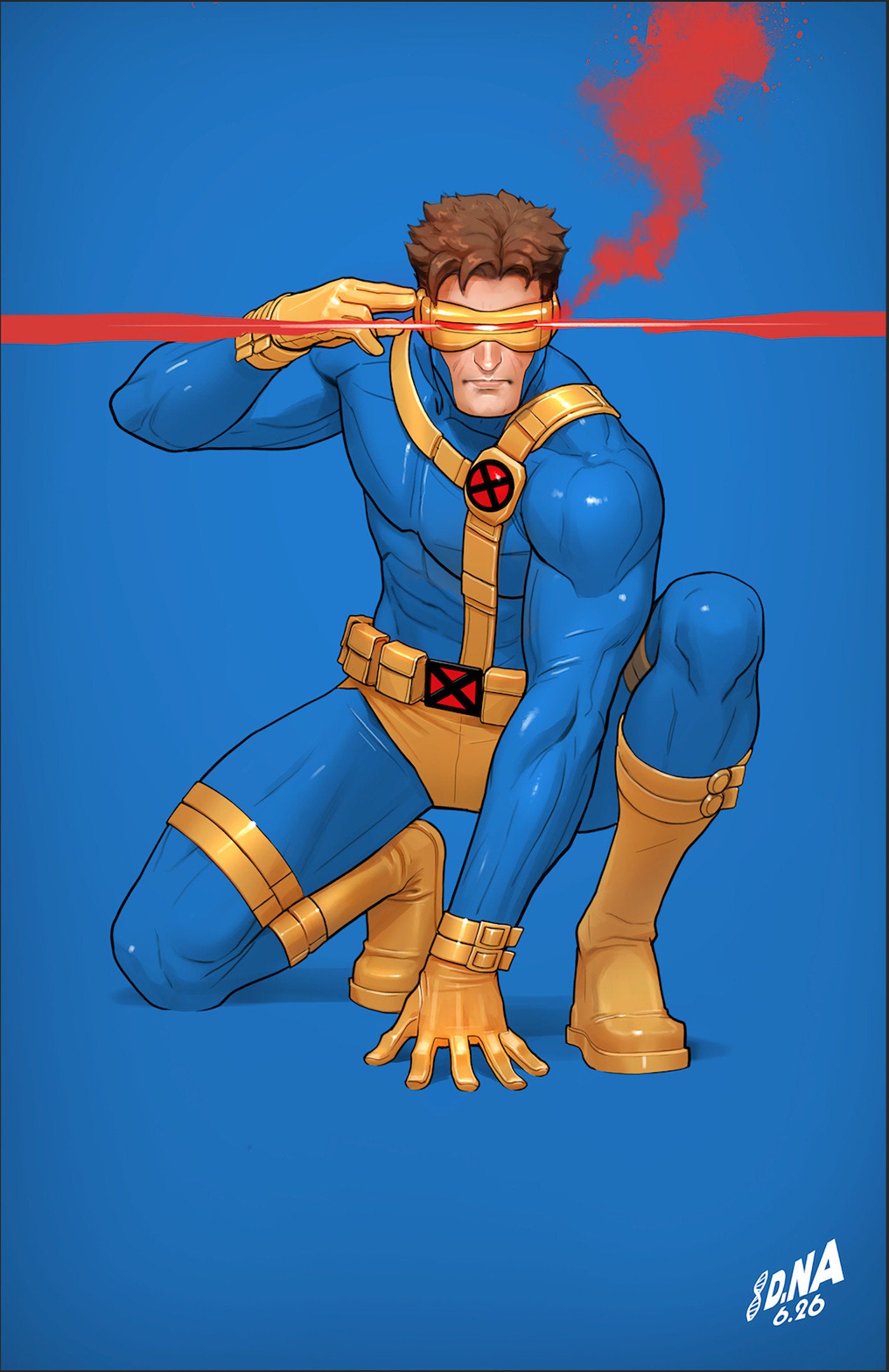 X-MEN #33 DAVID NAKAYAMA COLOR BLOCK BLUE VIRGIN VARIANT
