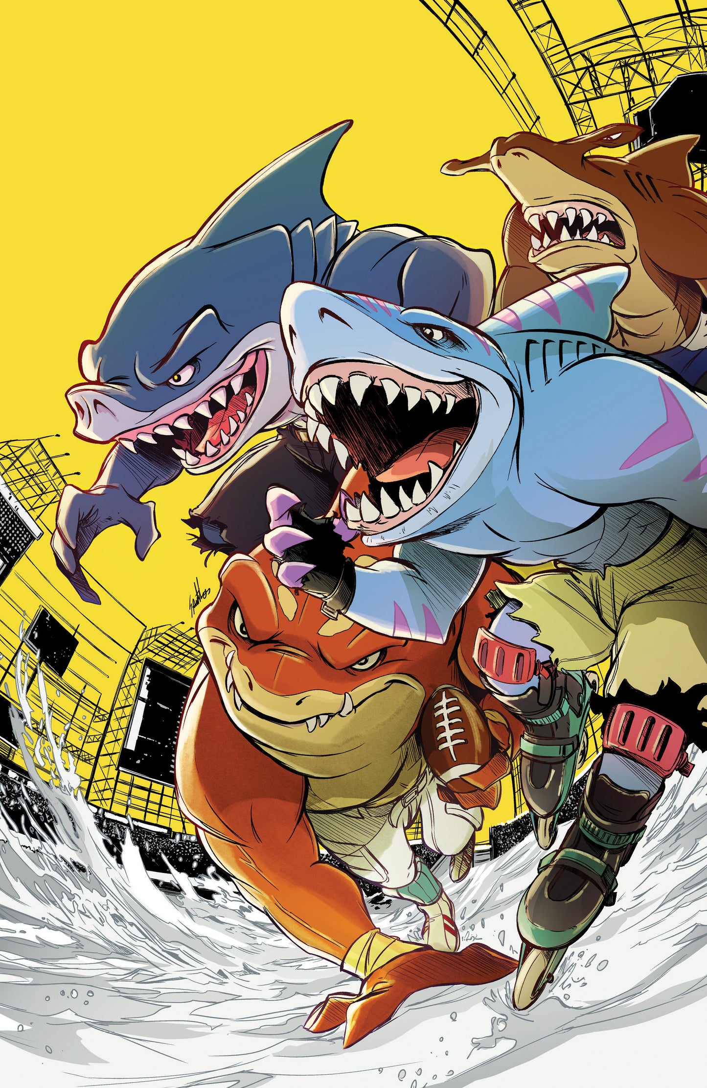 STREET SHARKS #3 VARIANT RI (25) (SANTTOS FULL ART)
