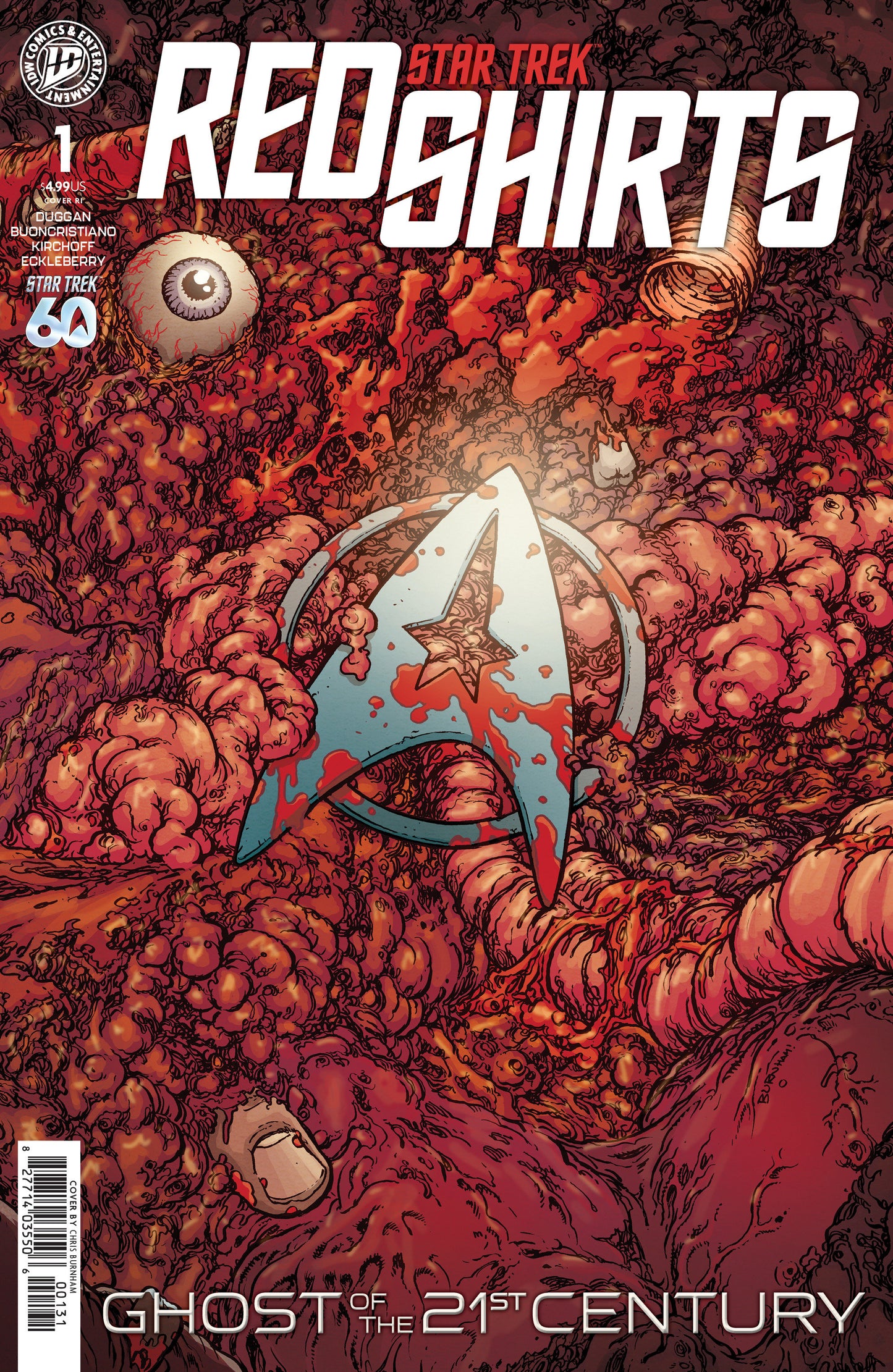 STAR TREK: RED SHIRTS--GHOST OF THE 21ST CENTURY #1 VARIANT RI (15) (BURNHAM)