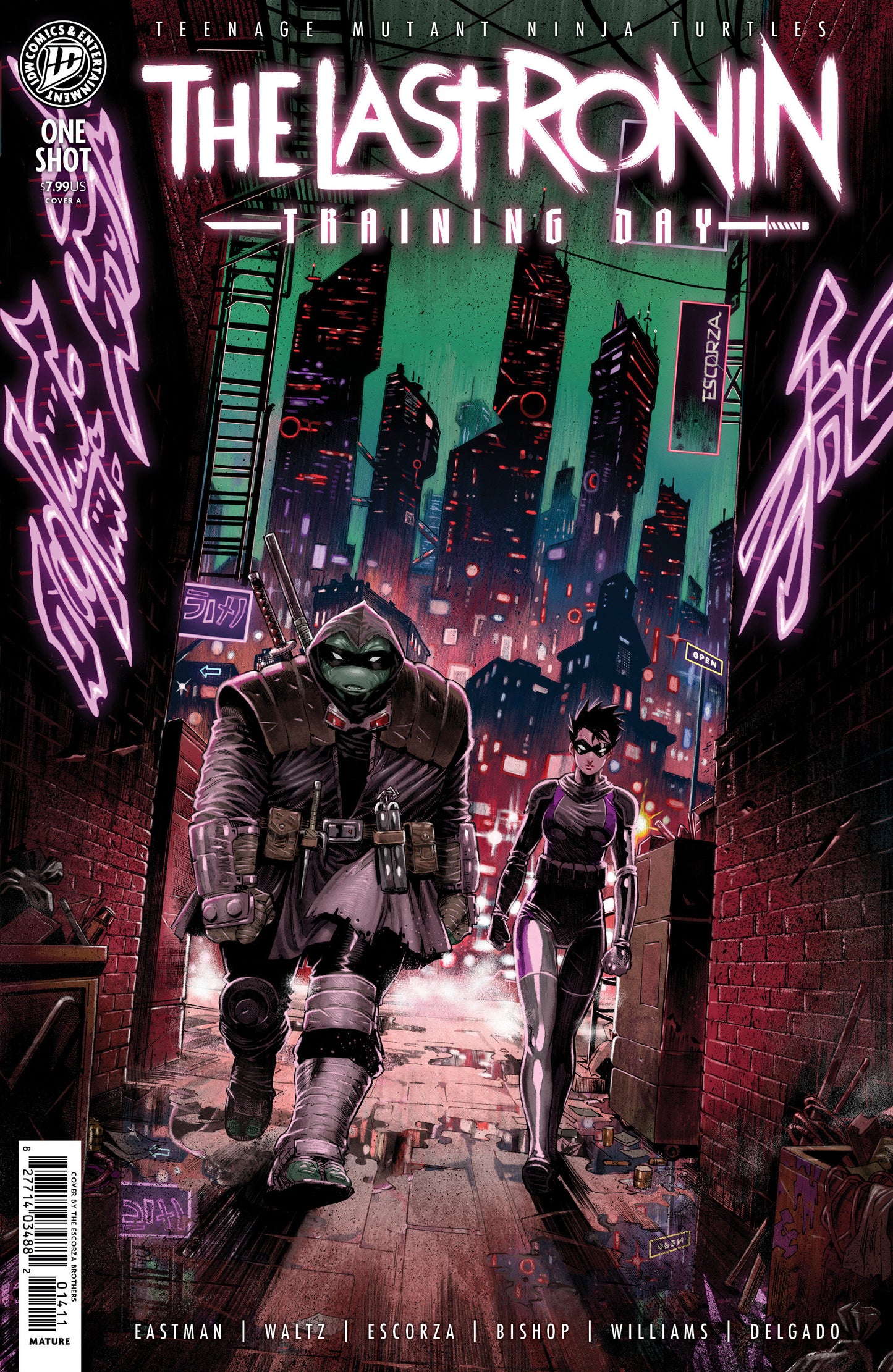 TEENAGE MUTANT NINJA TURTLES: THE LAST RONIN--TRAINING DAY COVER A (ESCORZA BROTHERS)