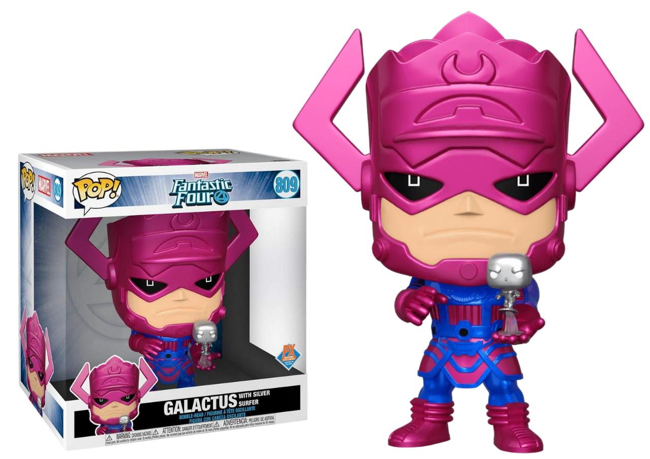 FUNKO POP! MARVEL: FANTASTIC FOUR - 10" GALACTUS W/ SILVER SURFER [METALLIC] **PX PREVIEWS EXCLUSIVE**