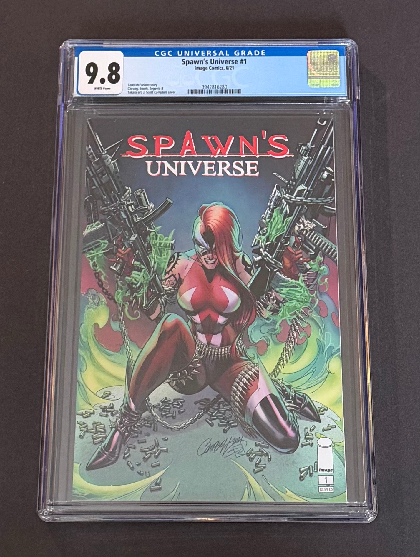 Spawn’s Universe #1 CGC 9.8 White Pages J Scott Campbell Cover McFarlane Story