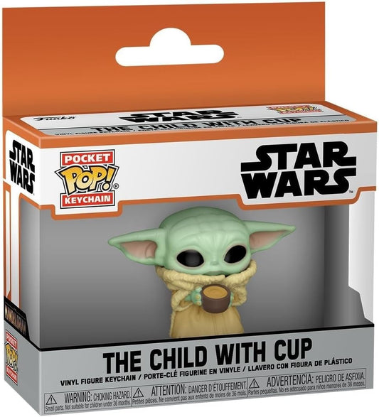 Funko Pocket POP! Keychain Figure - The Mandalorian - The Child with Cup