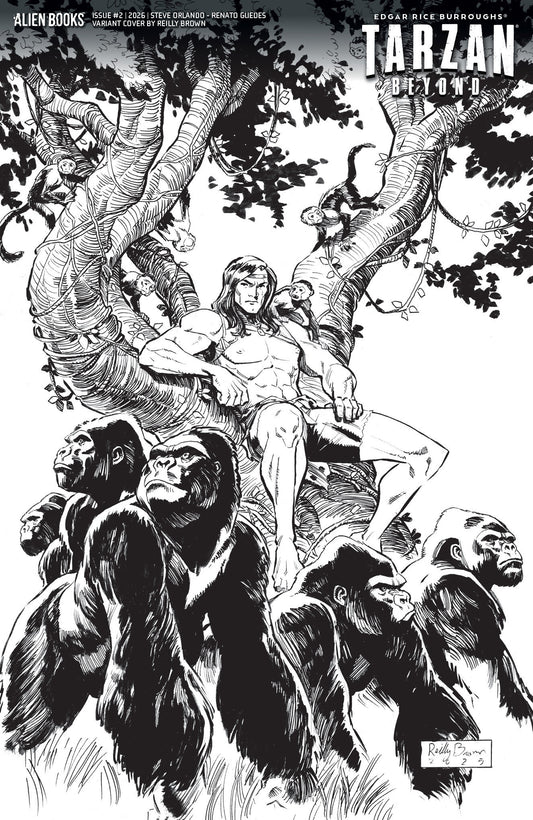 TARZAN BEYOND #2 VARIANT D (BROWN B&W)