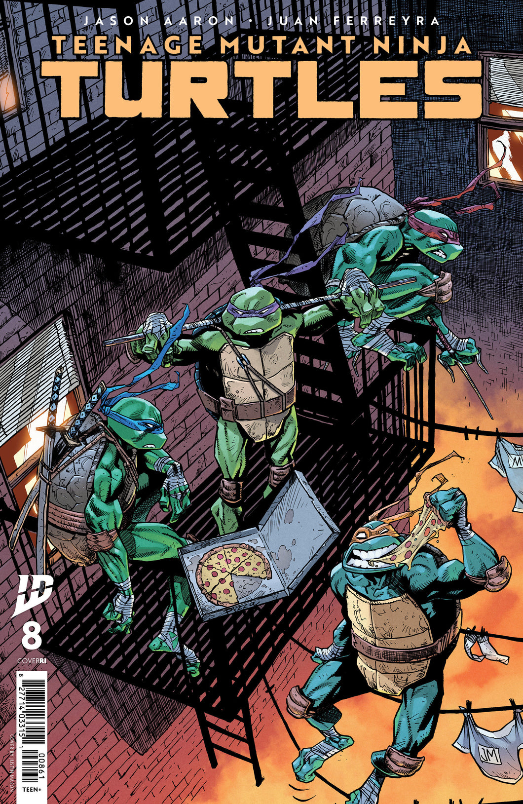 TEENAGE MUTANT NINJA TURTLES #8 VARIANT RI (50) (MASON)