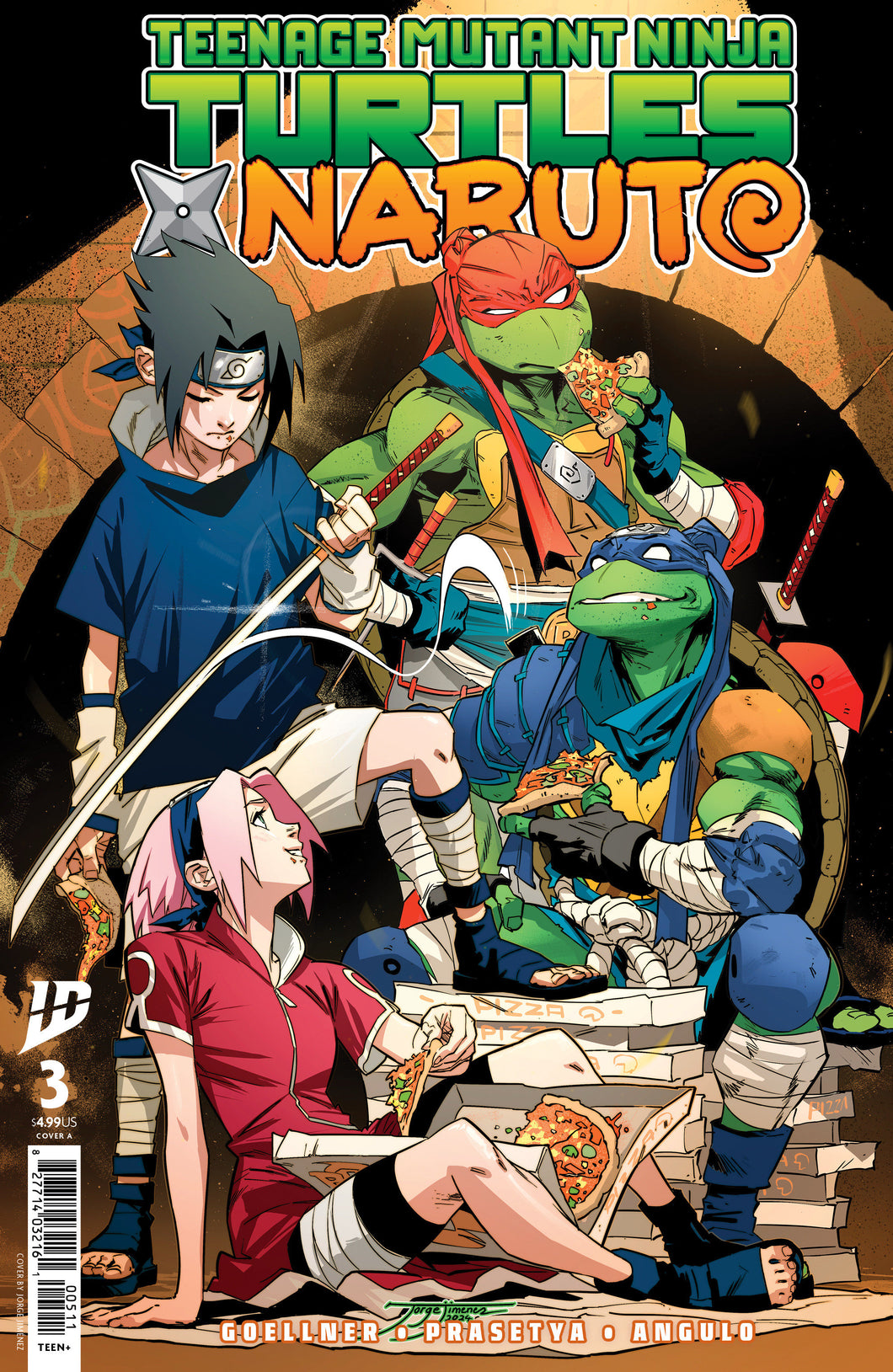 TEENAGE MUTANT NINJA TURTLES X NARUTO #3 COVER A (JIMÉNEZ)