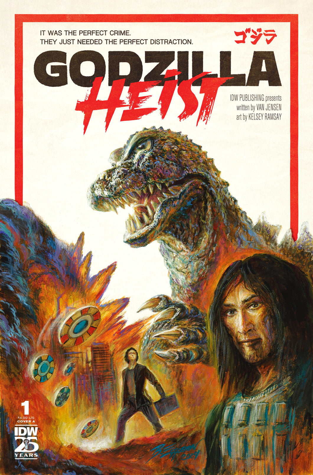 GODZILLA: HEIST #1 COVER A (EGGLETON)