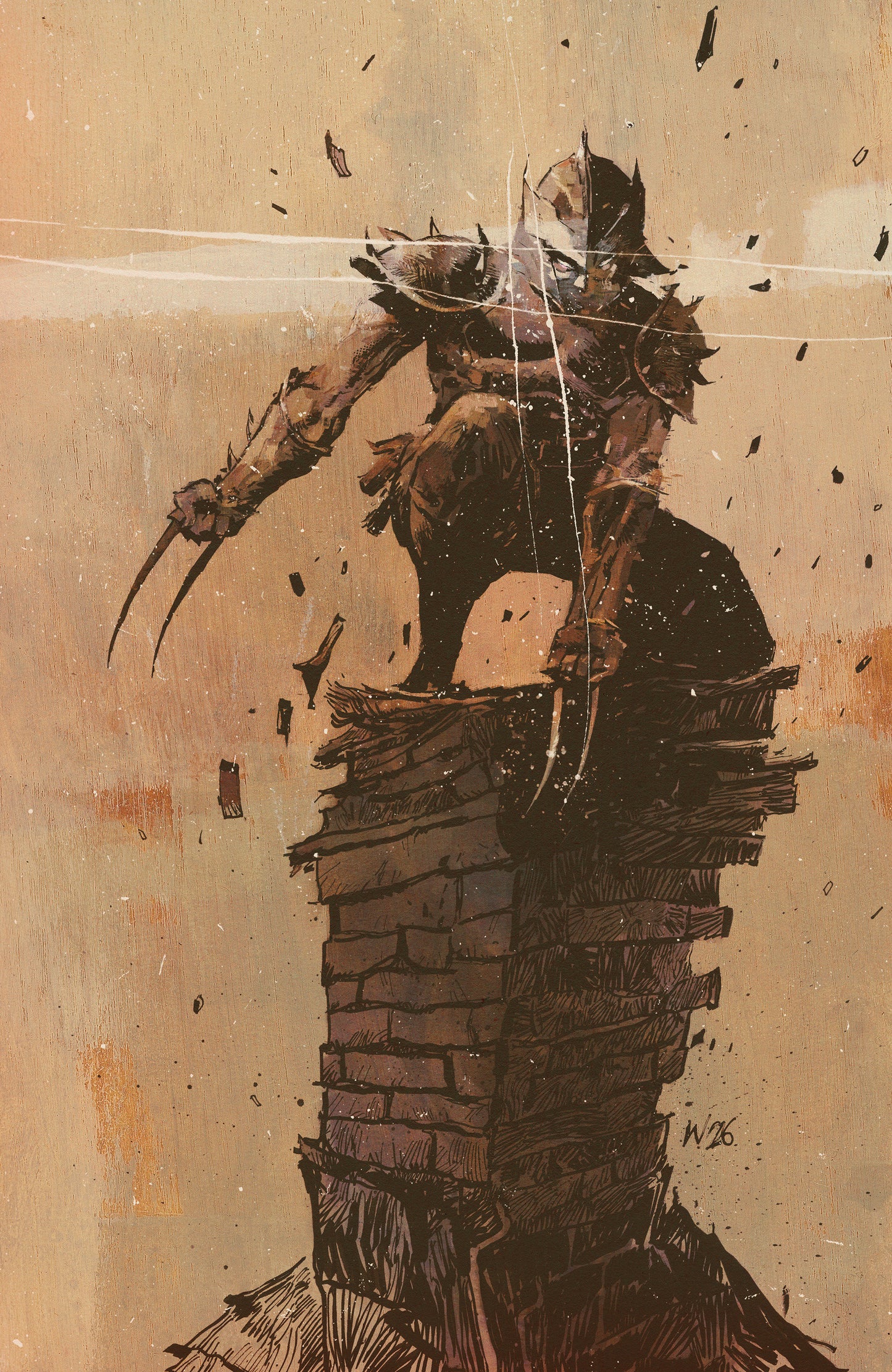 TEENAGE MUTANT NINJA TURTLES: SHREDDER #11 VARIANT RI (25) (WOOD FULL ART)