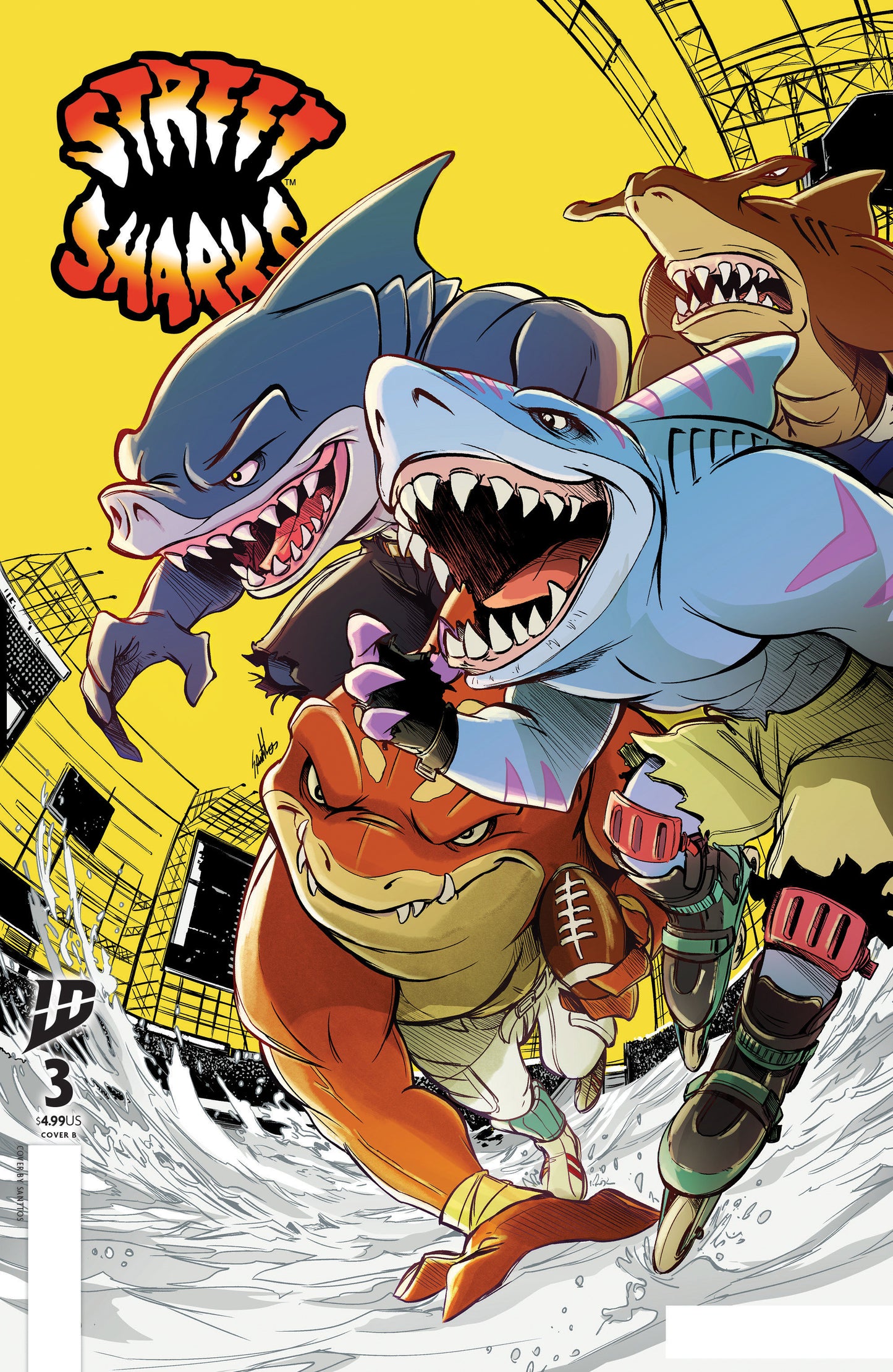 STREET SHARKS #3 VARIANT B (SANTTOS)