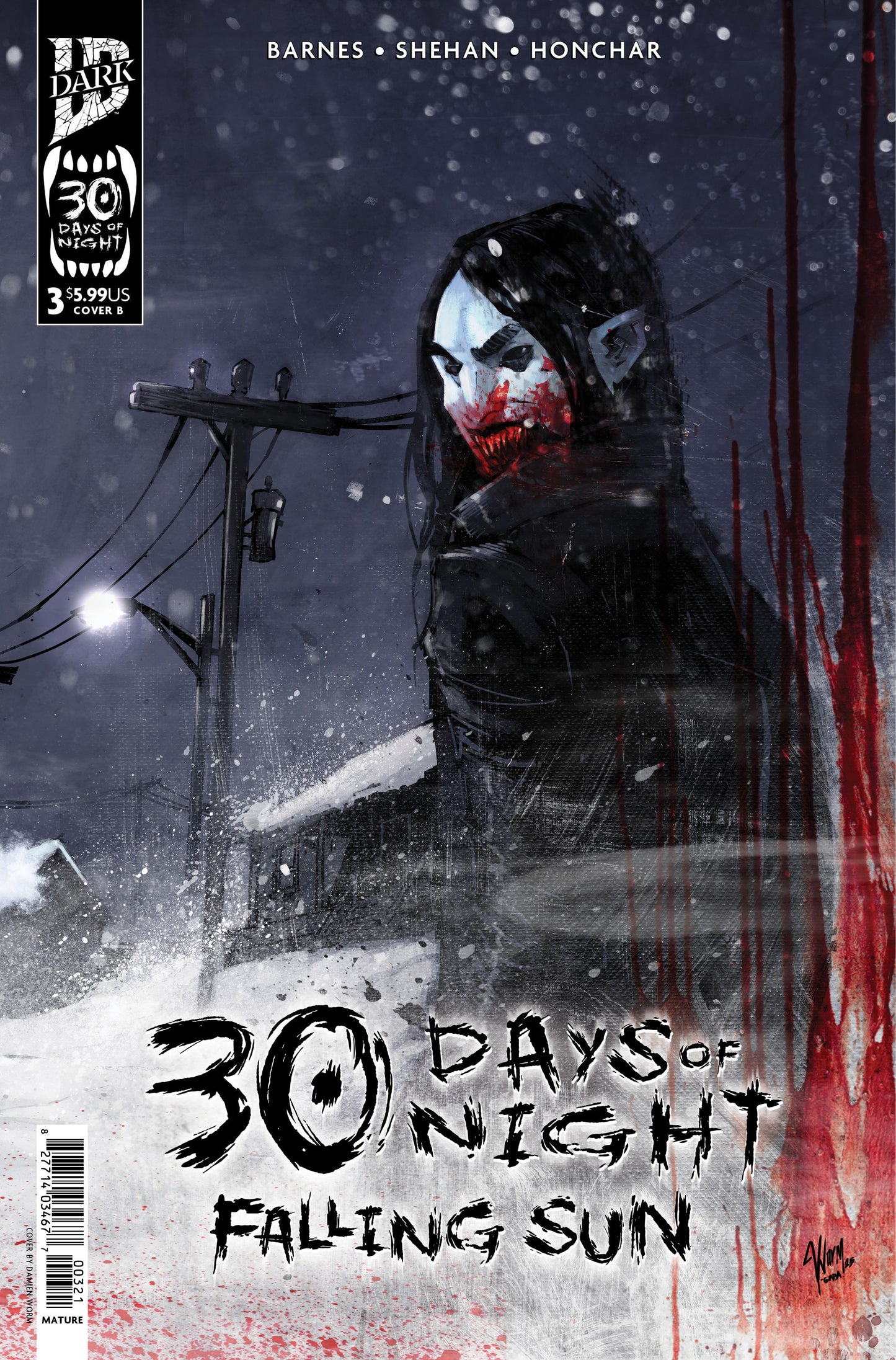 30 DAYS OF NIGHT: FALLING SUN #3 VARIANT B (DAMIEN WORM)