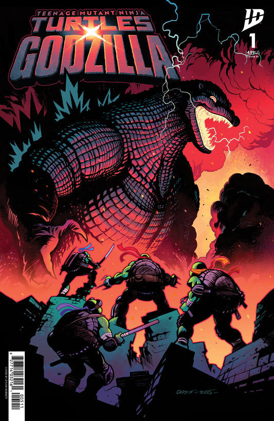 TEENAGE MUTANT NINJA TURTLES X GODZILLA #1 VARIANT RI (25) FOIL (BURNETT)