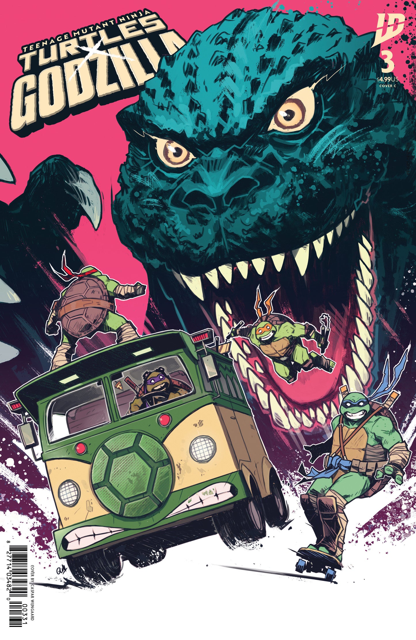 TEENAGE MUTANT NINJA TURTLES X GODZILLA #3 VARIANT C (WIJNGAARD)