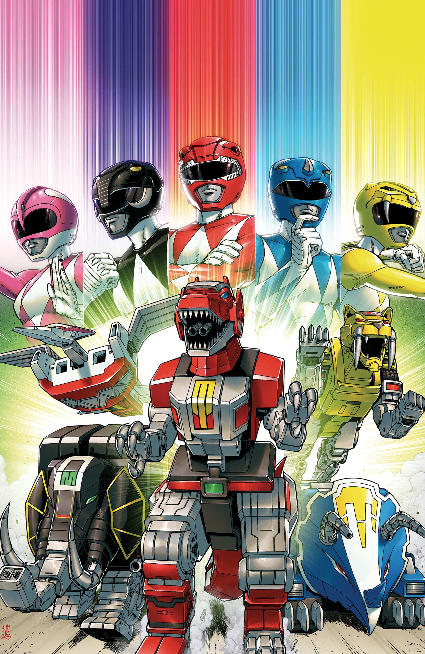 MIGHTY MORPHIN POWER RANGERS: ZORD QUEST #1 C VARIANT (FULL ART, FOIL, COLLER)