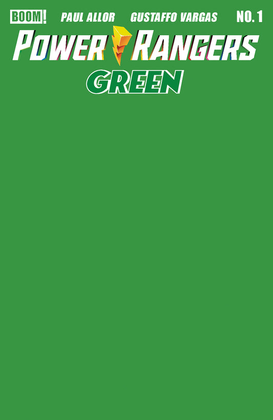 POWER RANGERS GREEN #1 E GREEN BLANK SKETCH VARIANT
