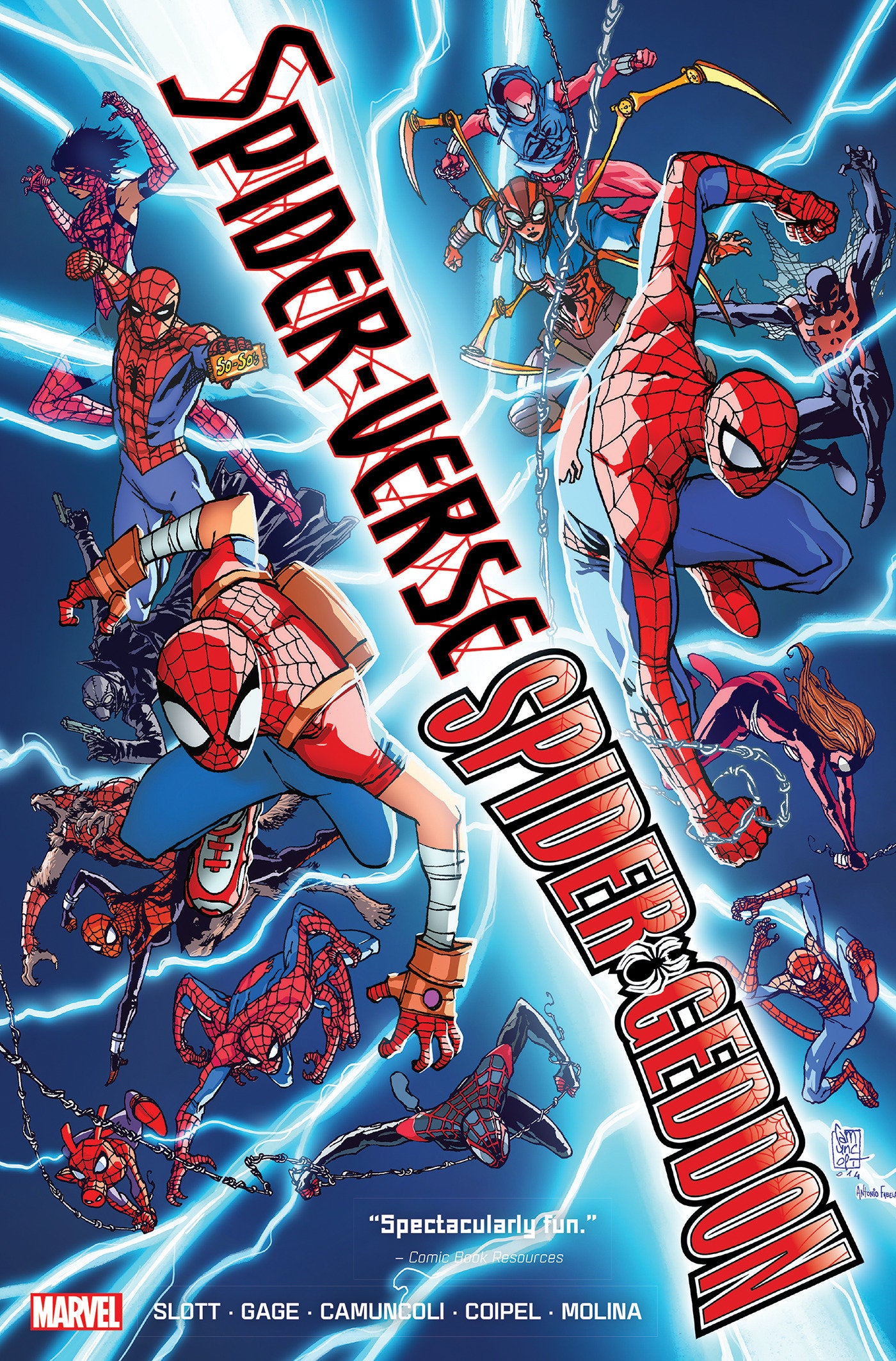 SPIDER-VERSE/SPIDER-GEDDON OMNIBUS GIUSEPPE CAMUNCOLI COVER [NEW PRINTING, DM ONLY]