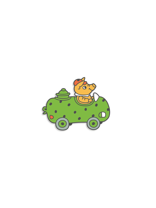 RICHARD SCARRY: PICKLE CAR ENAMEL PIN