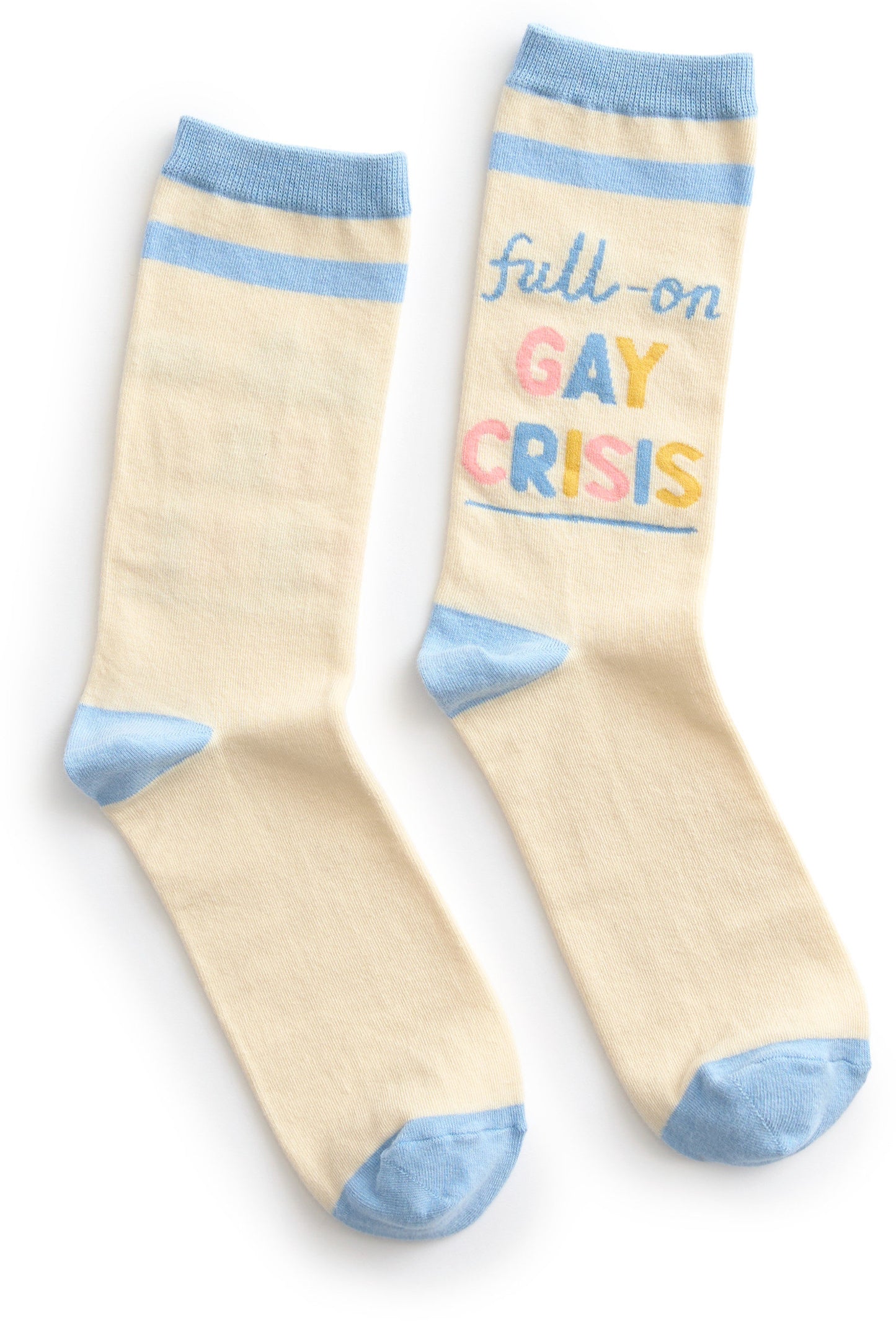 HEARTSTOPPER: FULL-ON GAY CRISIS SOCKS - LARGE