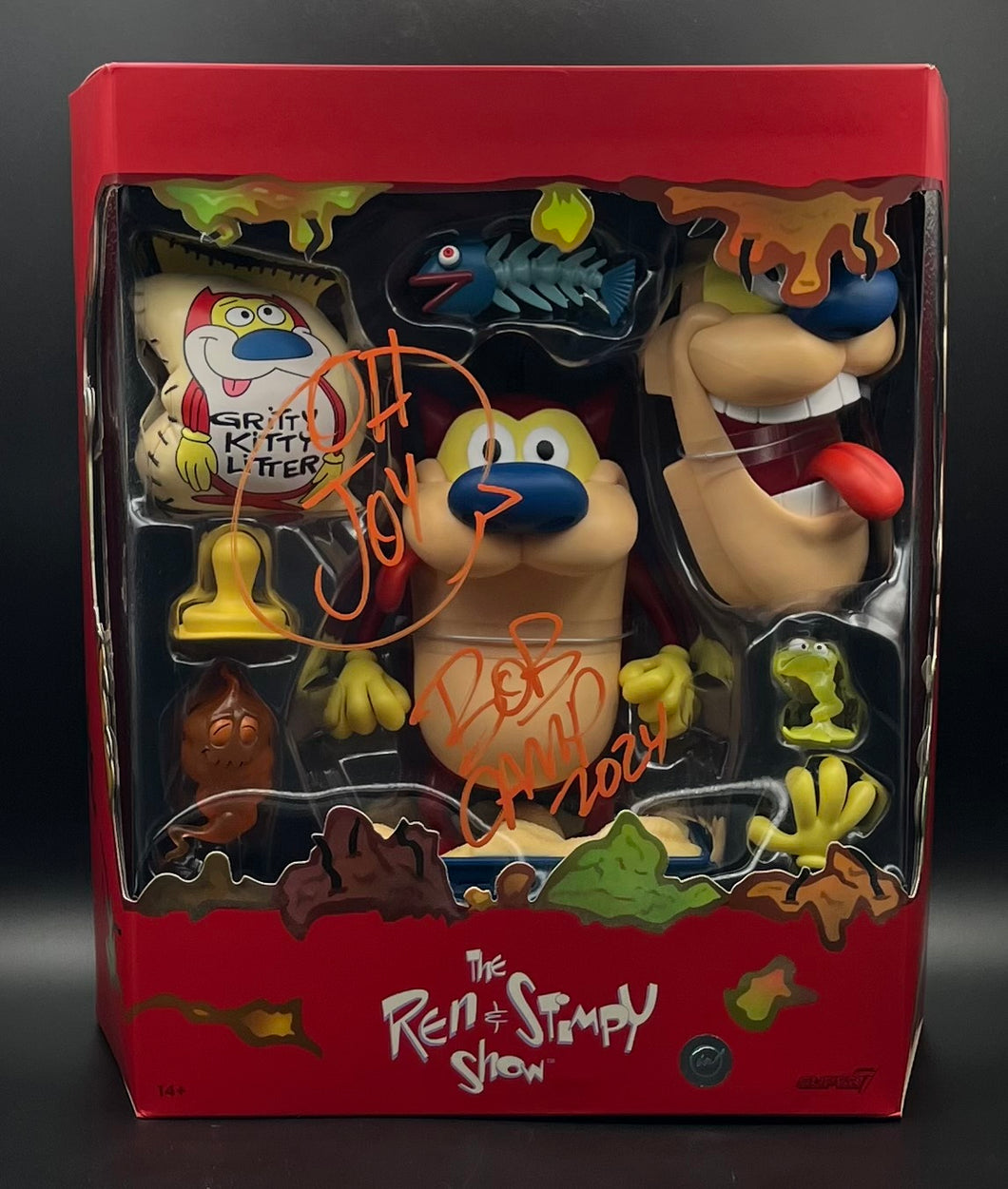 REN & STIMPY ULTIMATES W1 STIMPY AF SIGNED BY BOB CAMP ICON CERTIFIED