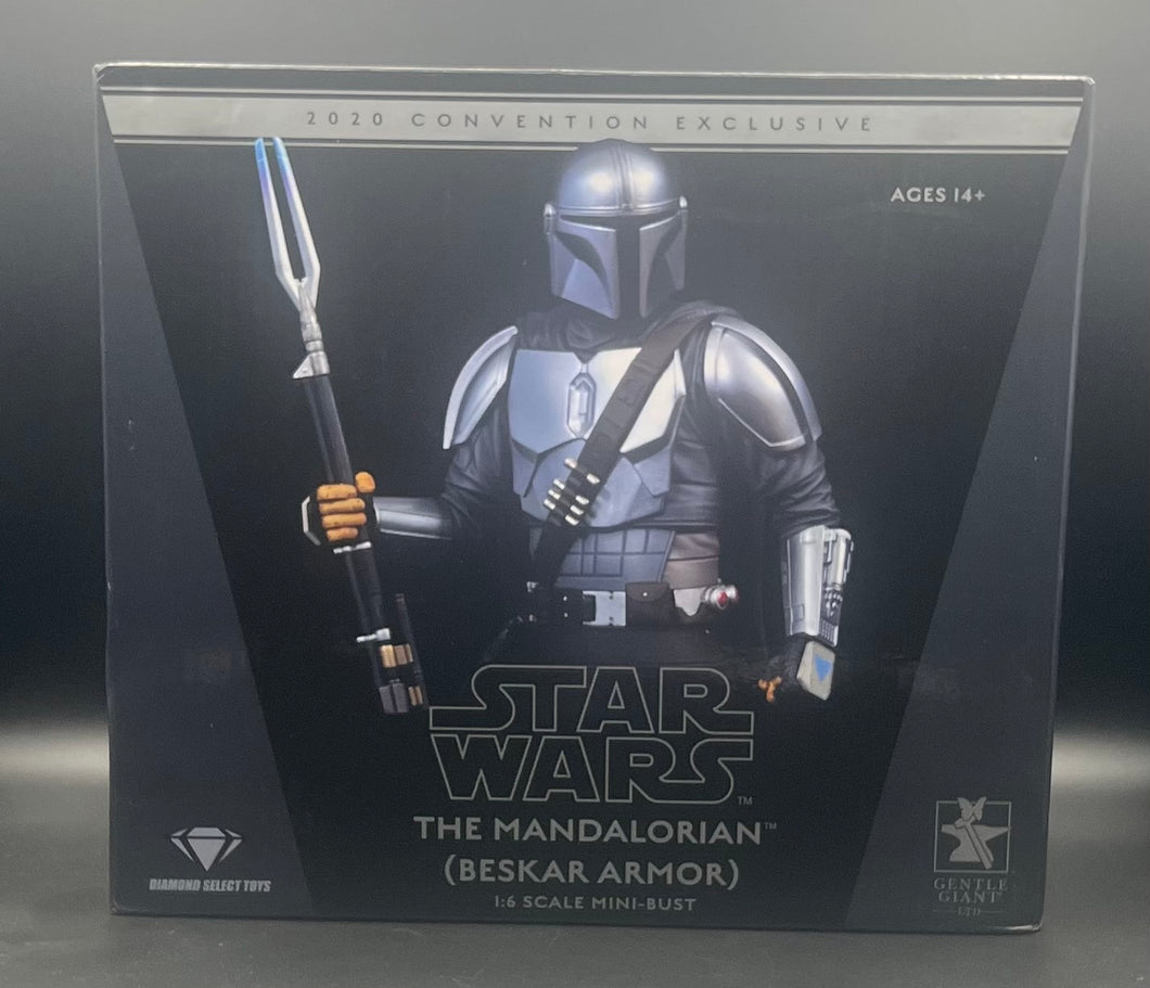 Star Wars Mandalorian Beskar Armor 1:6 Scale Mini-Bust SDCC 2020 PX Exclusive LE