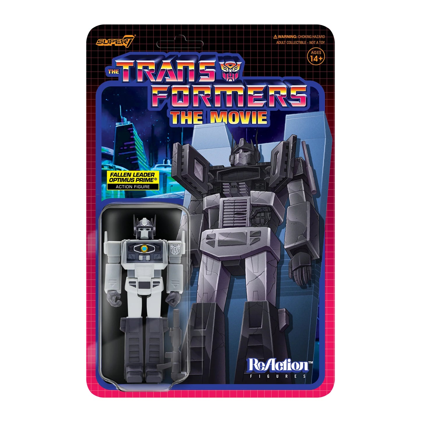 Super7 Transformers ReAction Figure Wave 4  Fallen Leader Optimus Prime