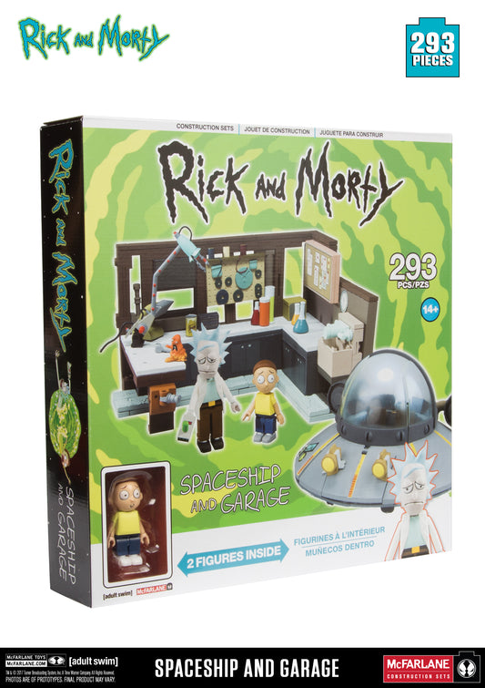 Rick and Morty Spaceship and Garage 293pcs Construction Set McFarlane