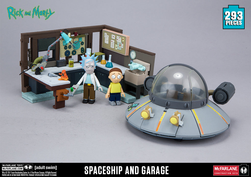 Rick and Morty Spaceship and Garage 293pcs Construction Set McFarlane