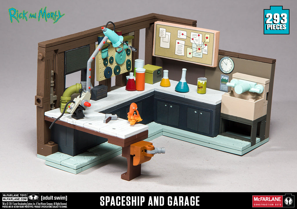 Rick and Morty Spaceship and Garage 293pcs Construction Set McFarlane