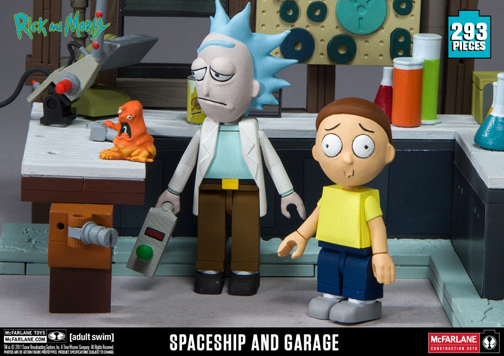 Rick and Morty Spaceship and Garage 293pcs Construction Set McFarlane