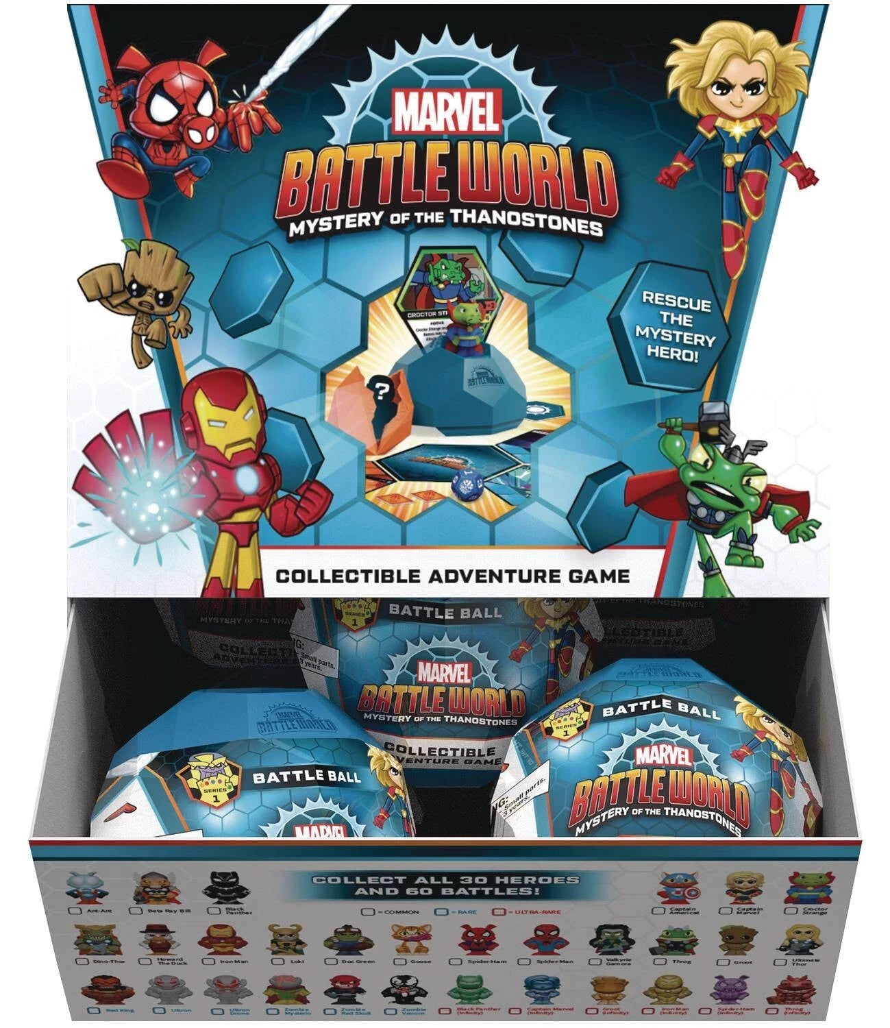 FUNKO MARVEL BATTLEWORLD BATTLE BALL CASE MYSTERY OF THE THANOSTONE 16 PCS