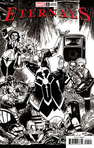 ETERNALS #1 RAMOS LAUNCH SKETCH VAR - 2 Geeks Comics