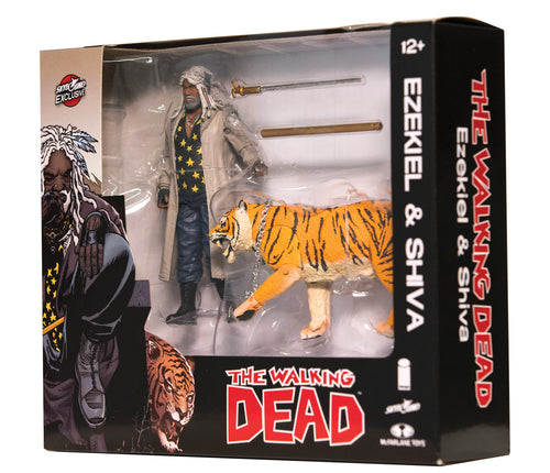 WALKING DEAD EZEKIEL & SHIVA ALL OUT WAR AF 2-PACK (COLOR) ( - 2 Geeks Comics