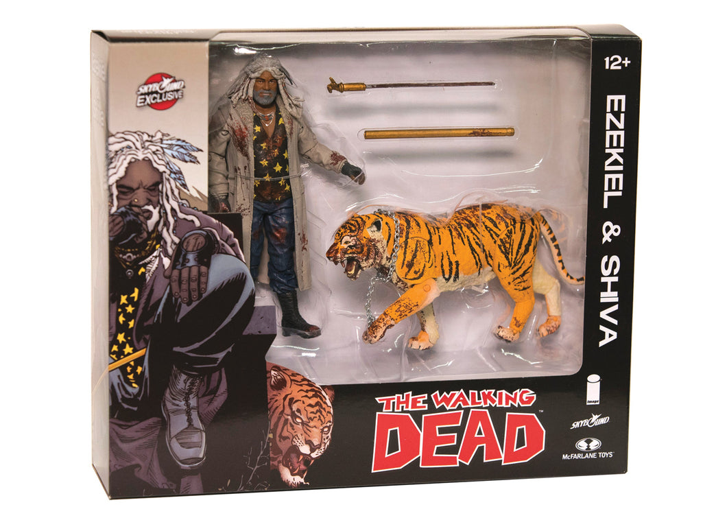 WALKING DEAD EZEKIEL & SHIVA ALL OUT WAR AF 2-PACK (BLOODY) - 2 Geeks Comics