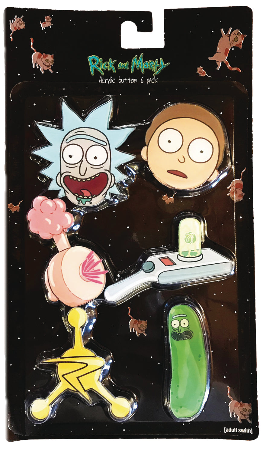 RICK AND MORTY 6 PC ACRYLIC BUTTON SET (C: 1-1-2) - 2 Geeks Comics