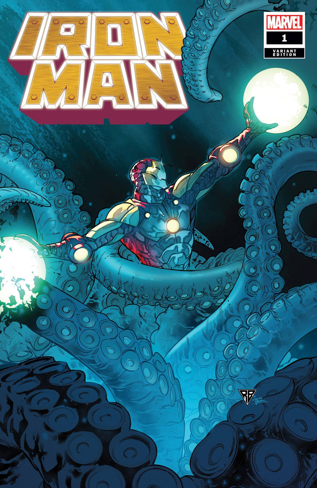 IRON MAN #1 SILVA LAUNCH VAR - 2 Geeks Comics