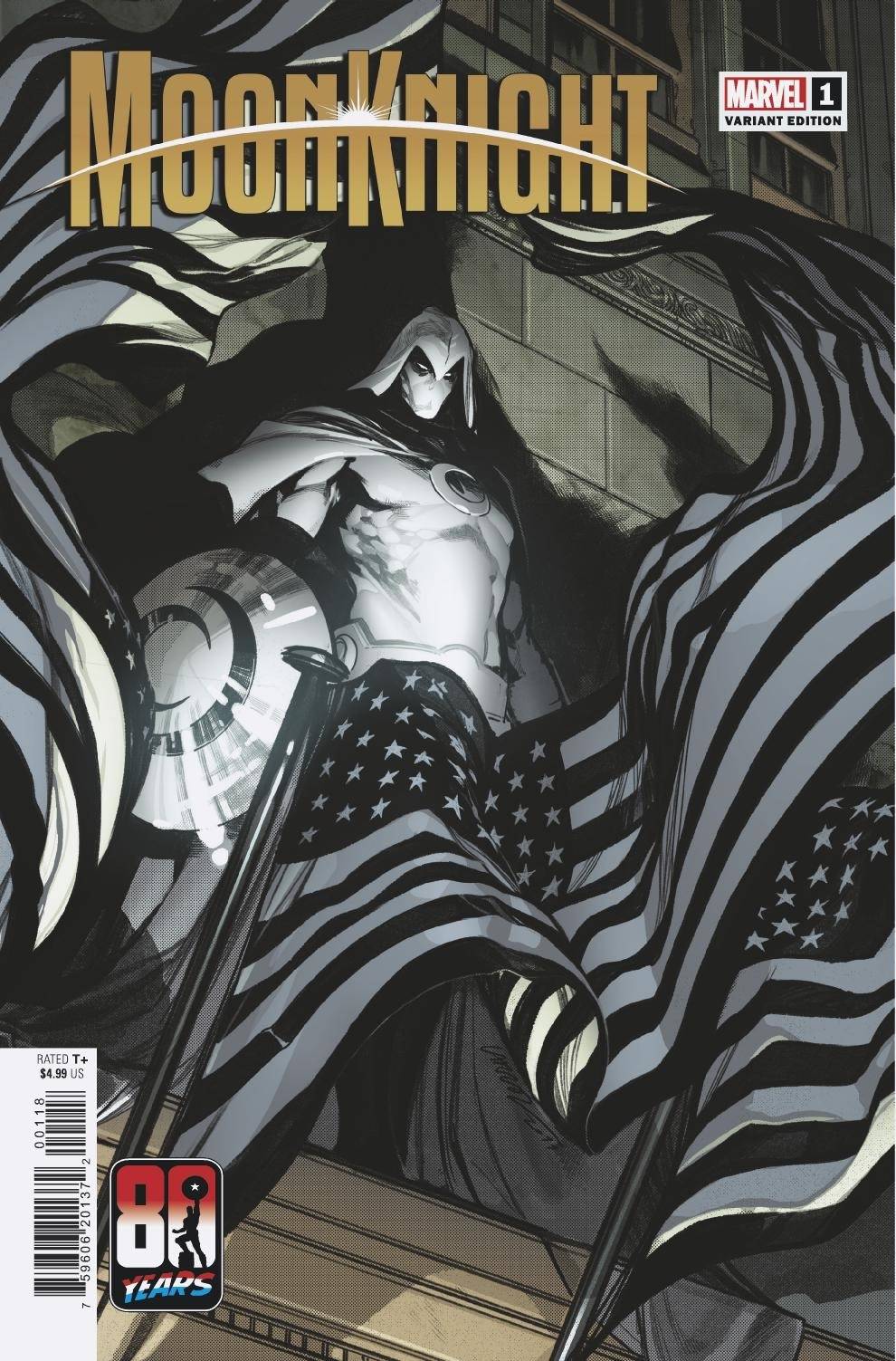 MOON KNIGHT #1 LARRAZ CAPTAIN AMERICA 80TH VAR - 2 Geeks Comics