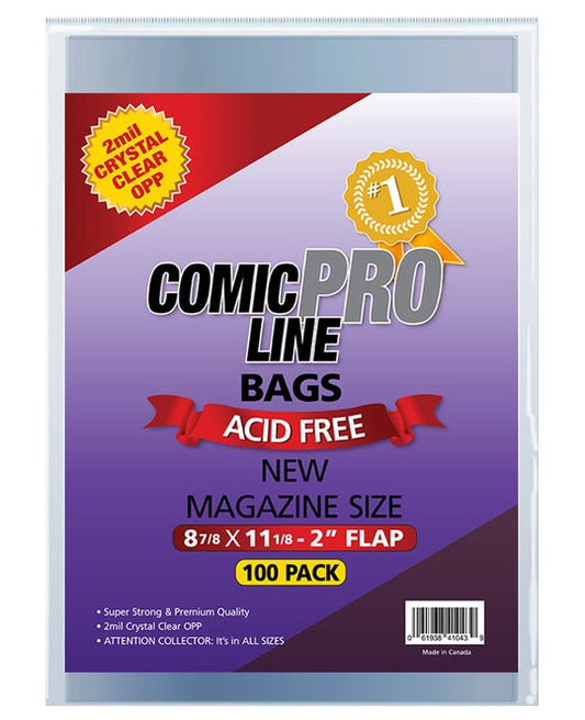 New Magazine Size – with 2″ flap - 2 Geeks Comics