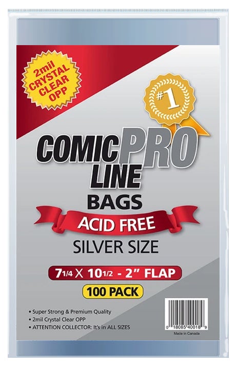 Silver Size - with 2" flap - 2 Geeks Comics